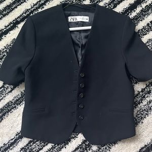 Zara button V Neck Blazer